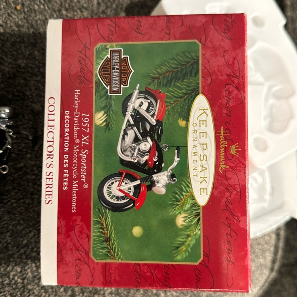 Hallmark 1957 XL sportster Harley Davidson ornament dated 2001